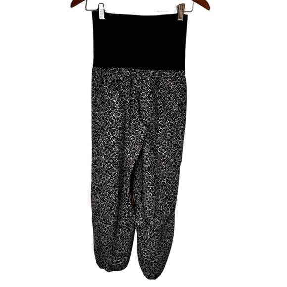 Lululemon Om Pant-Black Floral Lightweight High Waisted Joggers-Maternity- Size2 - Picture 9 of 14